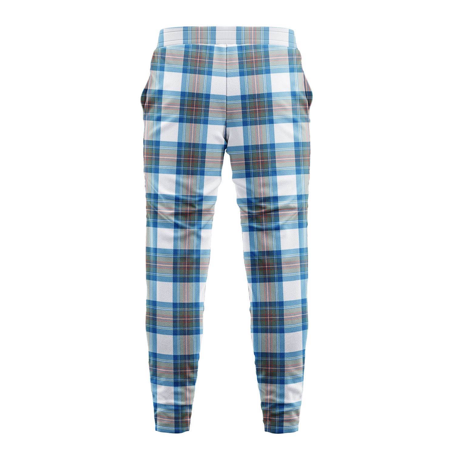 Stewart Muted Blue Tartan Sweatpants