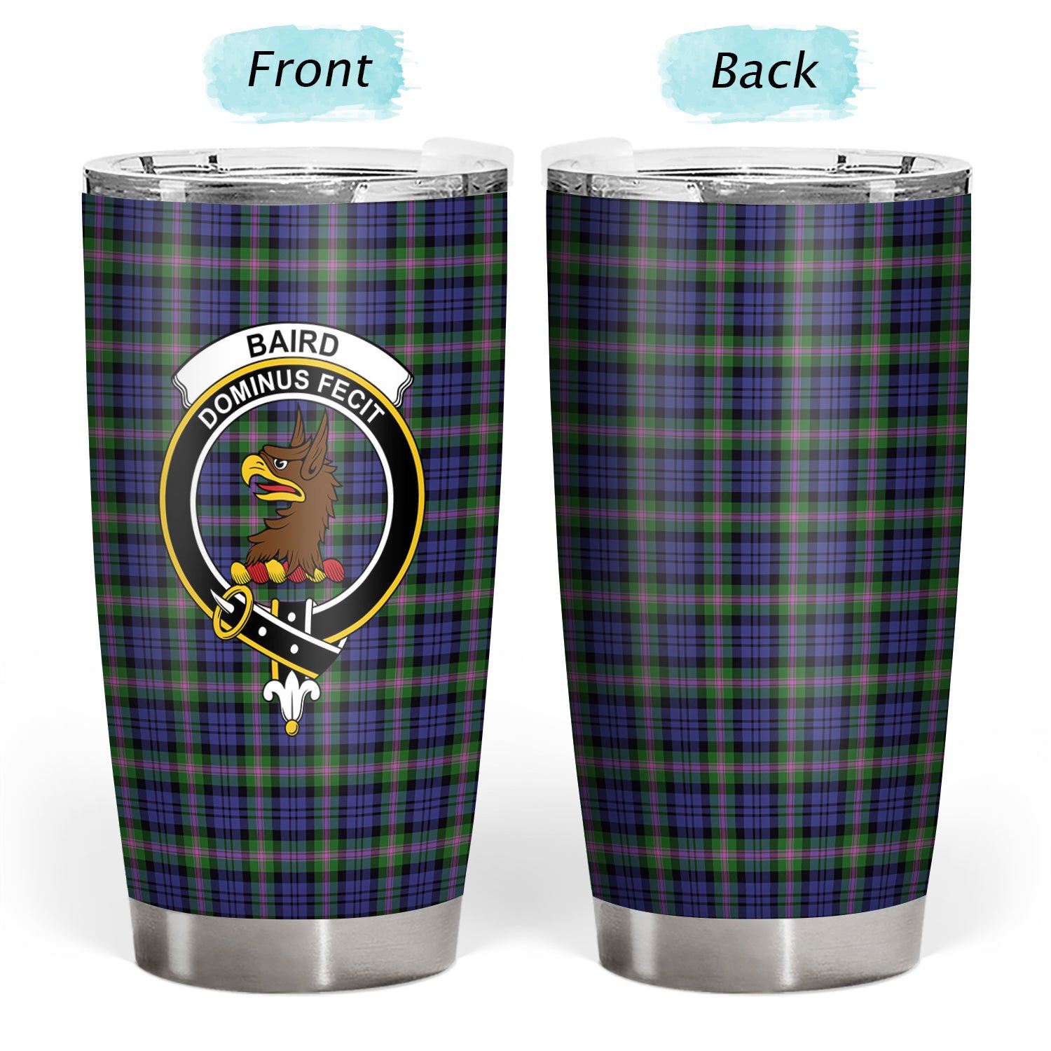 Balfour Blue Tartan Crest Tumbler