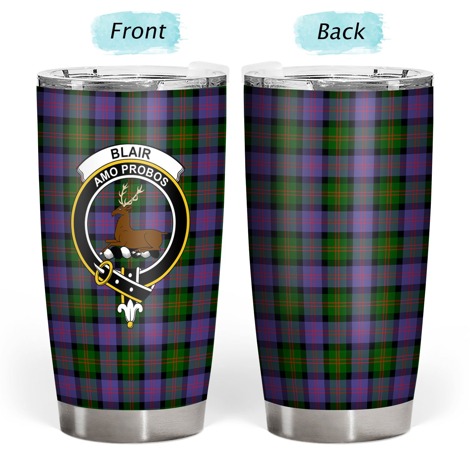 Blair Modern Tartan Crest Tumbler