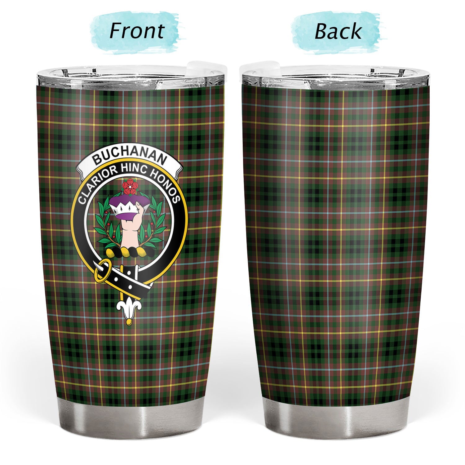 Buchanan Hunting Tartan Crest Tumbler