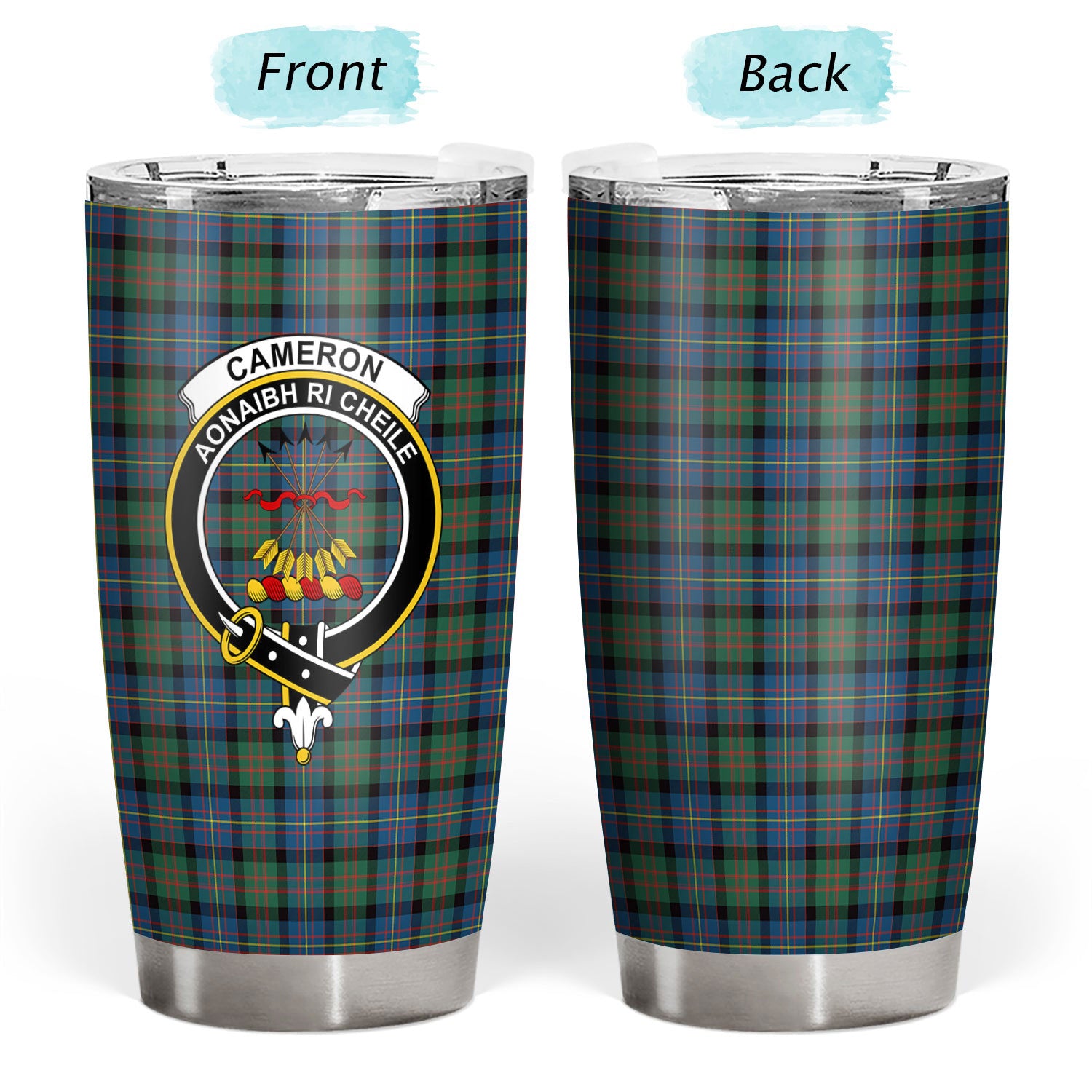 Cameron of Erracht Ancient Tartan Crest Tumbler