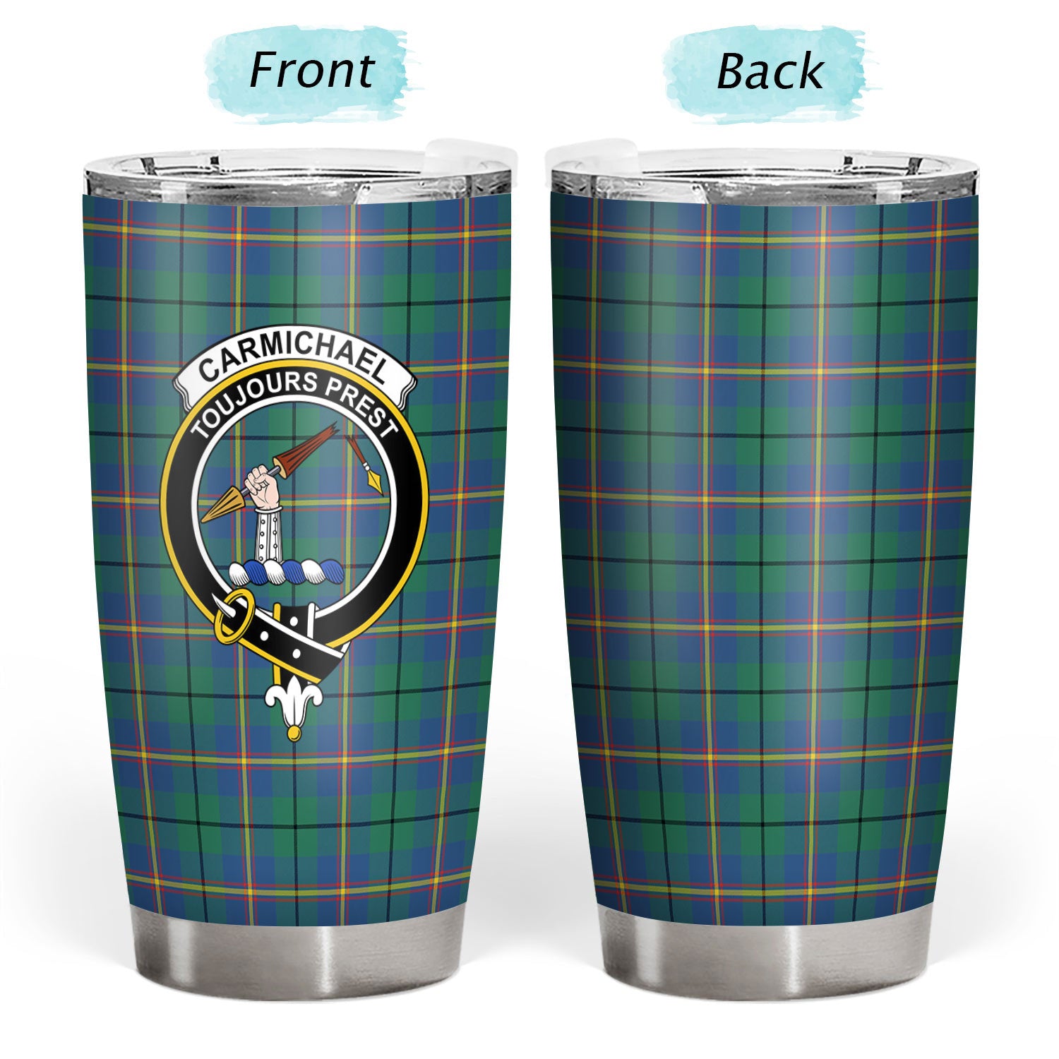 Carmichael Ancient Tartan Crest Tumbler