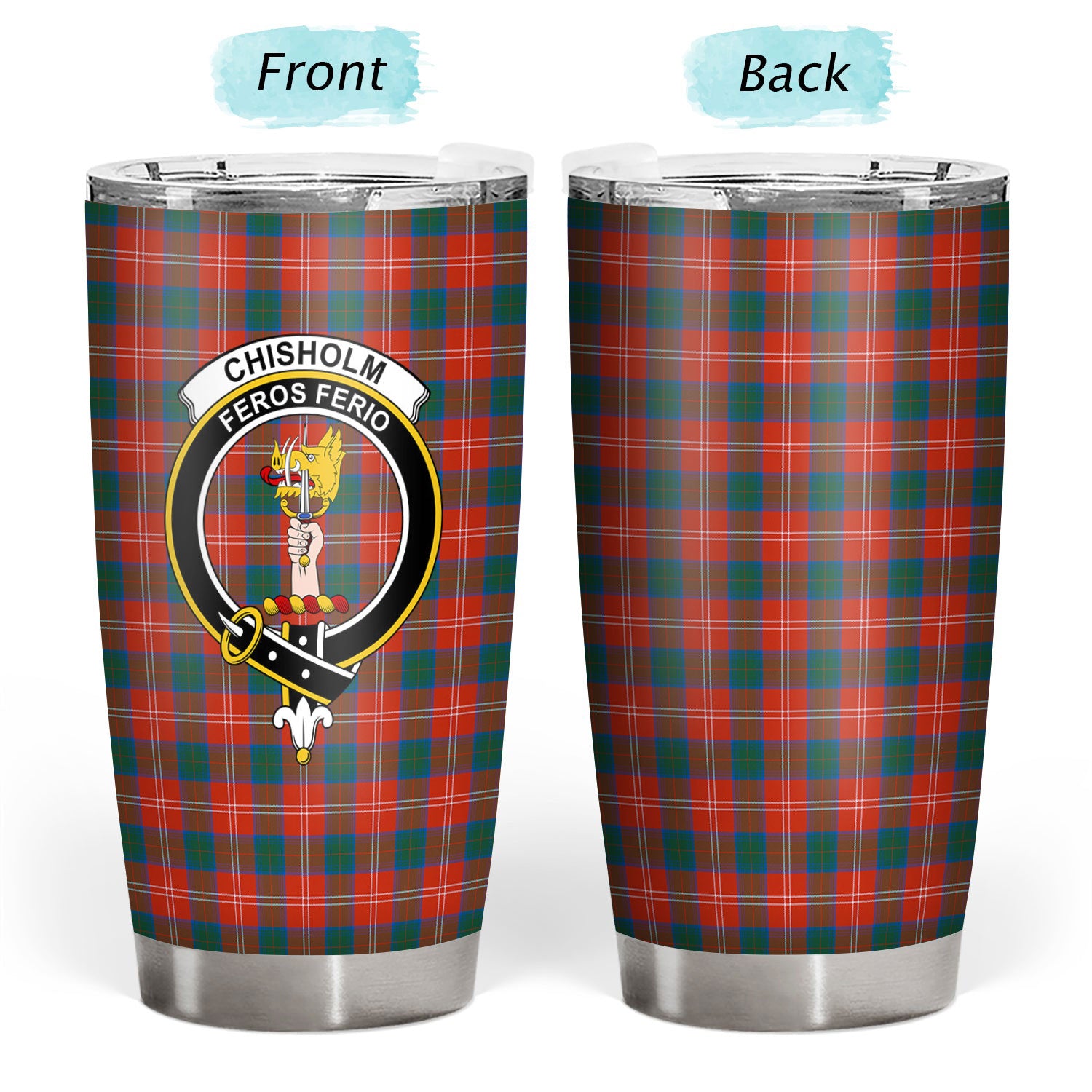 Chisholm Ancient Tartan Crest Tumbler