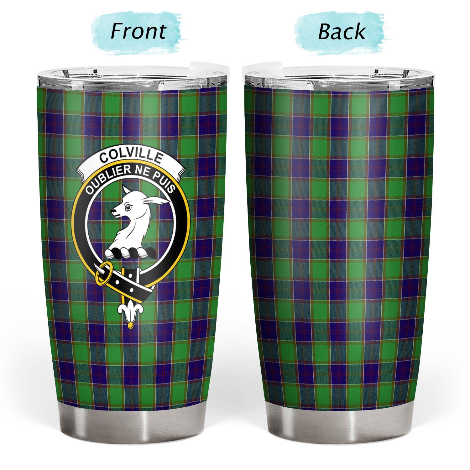 Colville Tartan Crest Tumbler