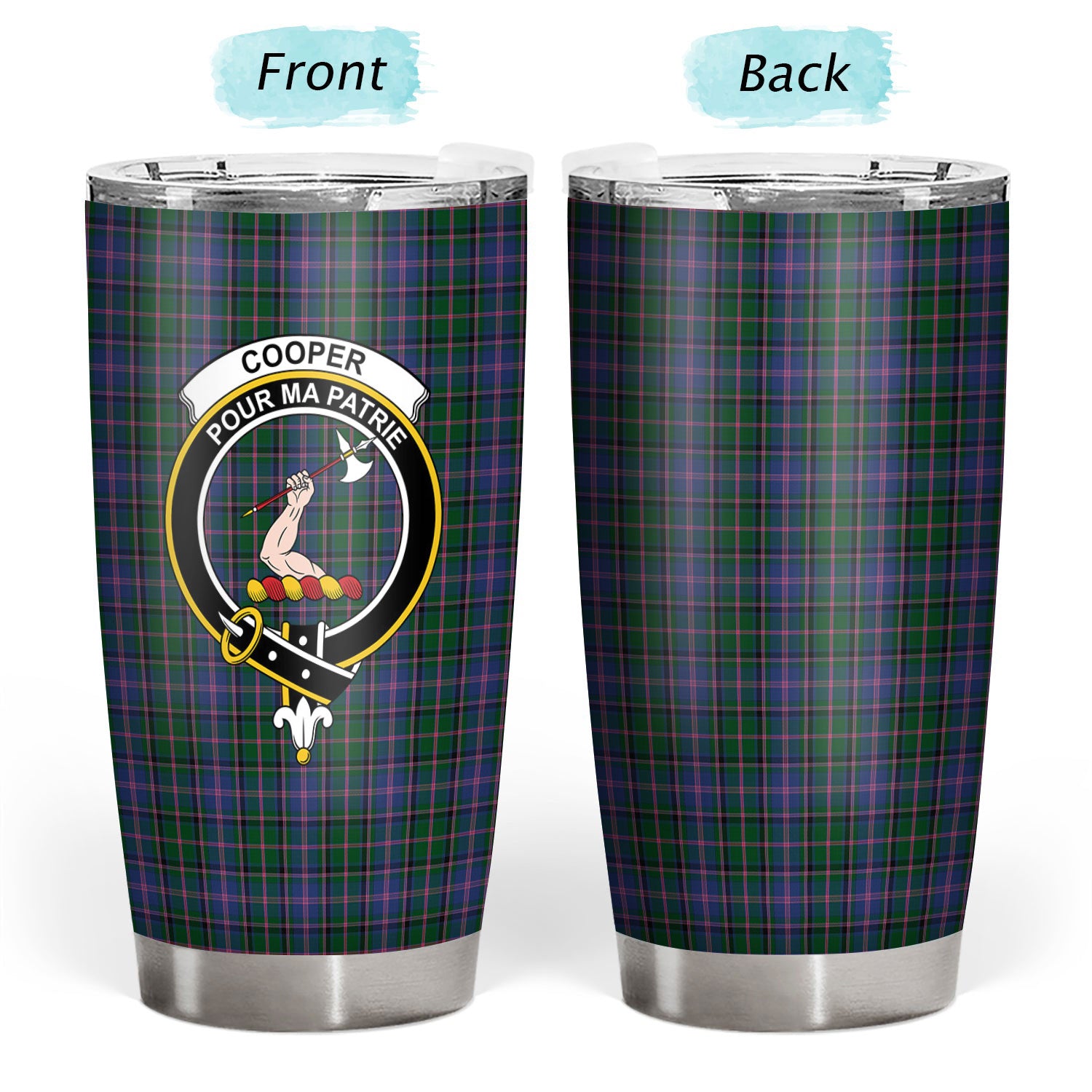 Cooper Tartan Crest Tumbler