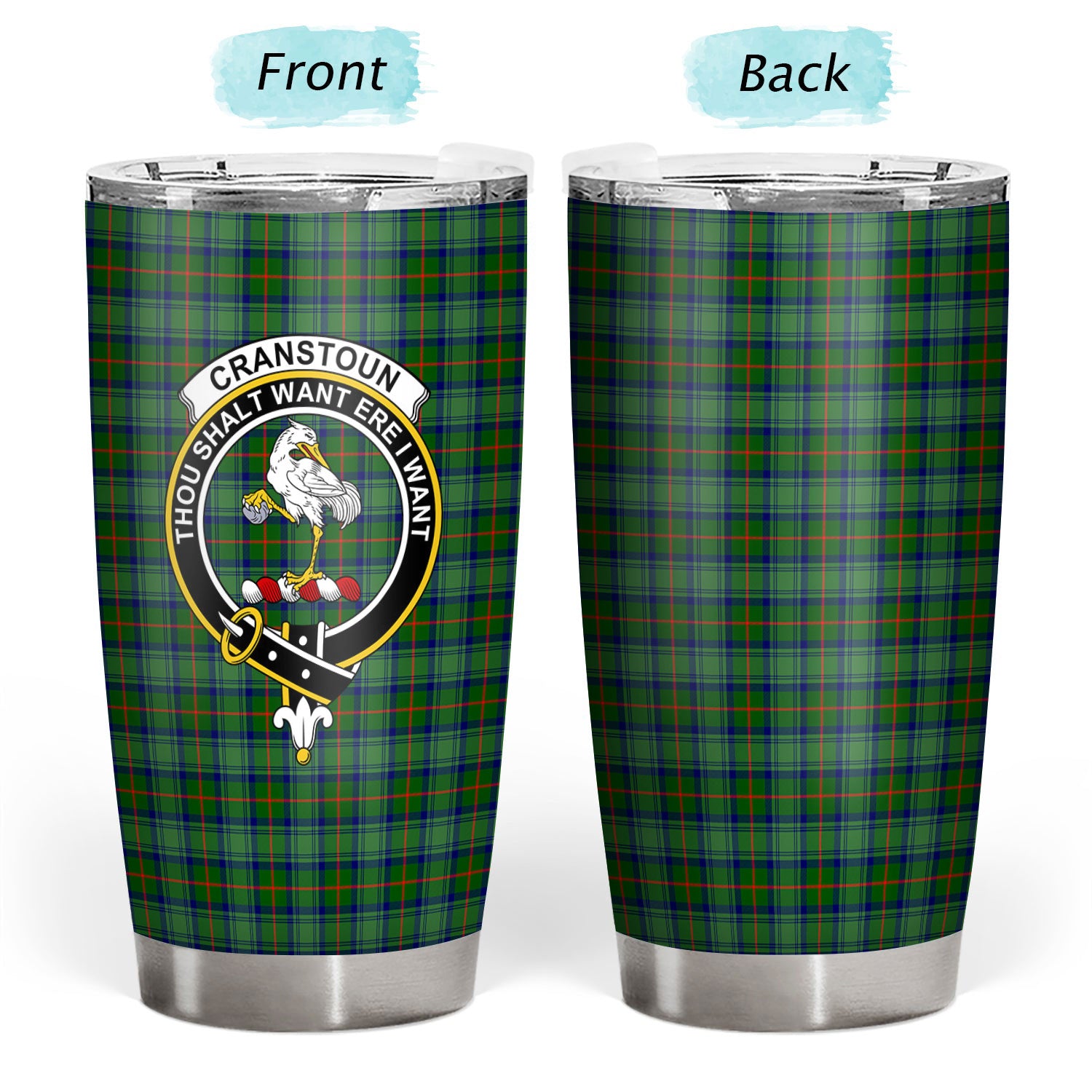 Cranstoun Tartan Crest Tumbler