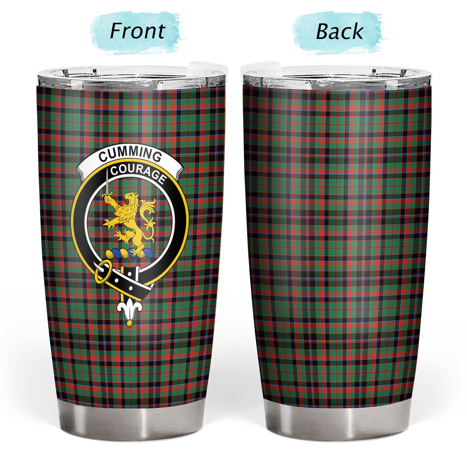 Cumming Hunting Ancient Tartan Crest Tumbler