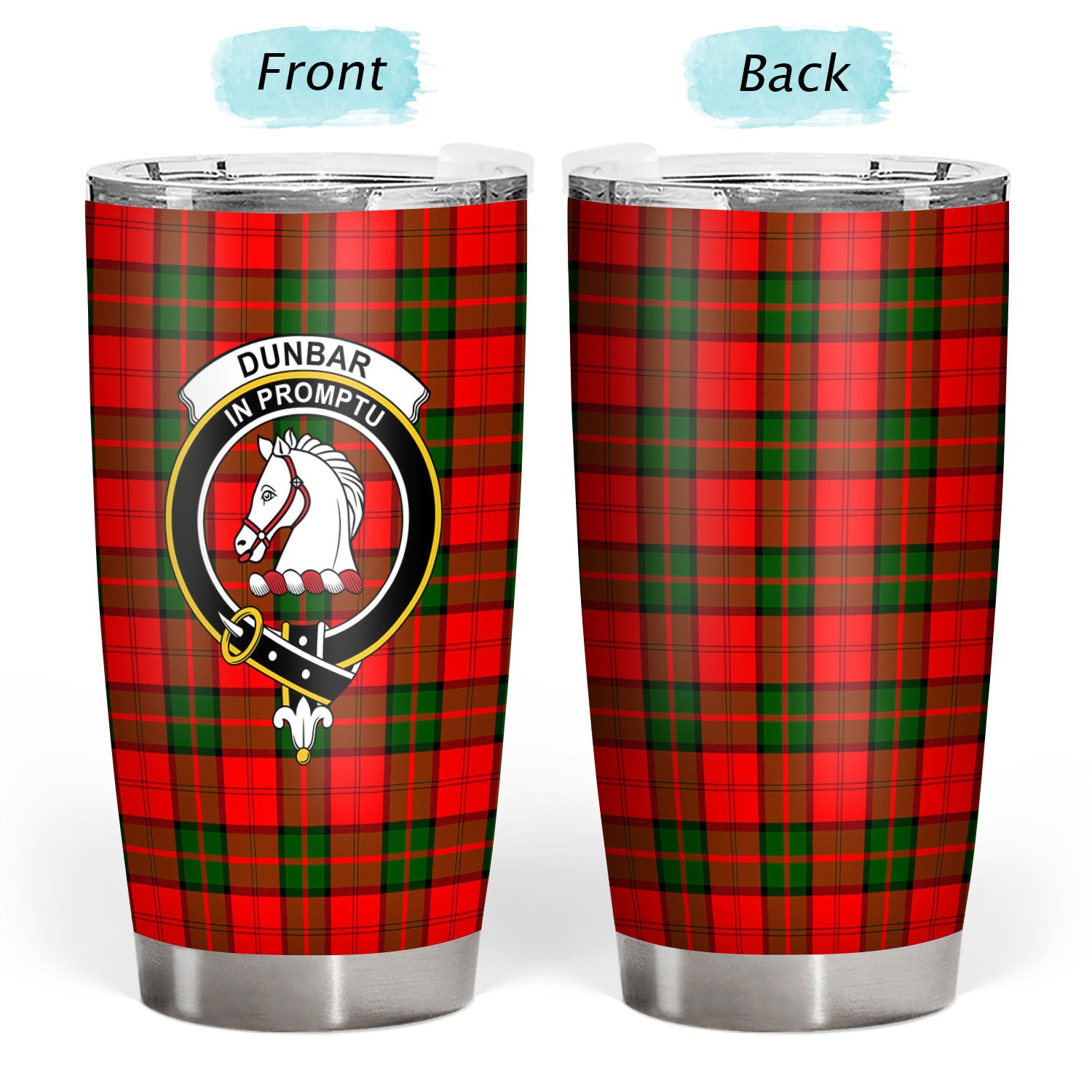 Dunbar Modern Tartan Crest Tumbler