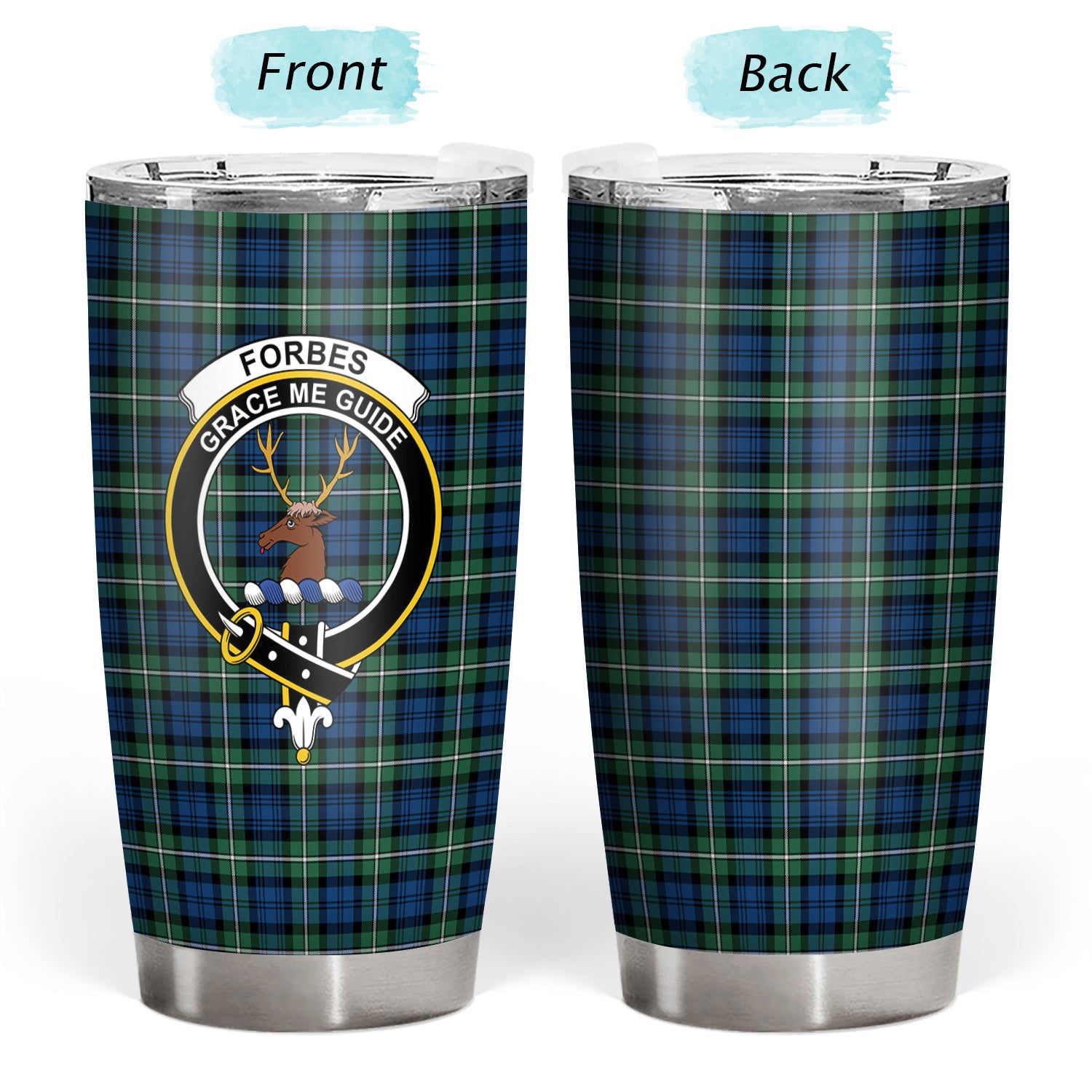 Forbes Ancient Tartan Crest Tumbler