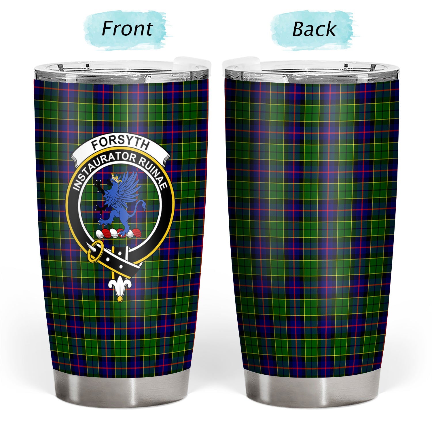 Forsyth Modern Tartan Crest Tumbler