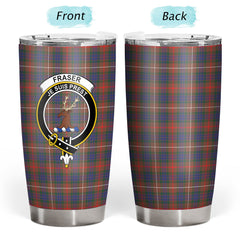 Fraser (of Lovat) Hunting Modern Tartan Crest Tumbler