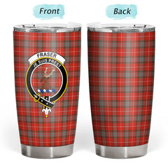 Fraser (of Lovat) Weathered Tartan Crest Tumbler