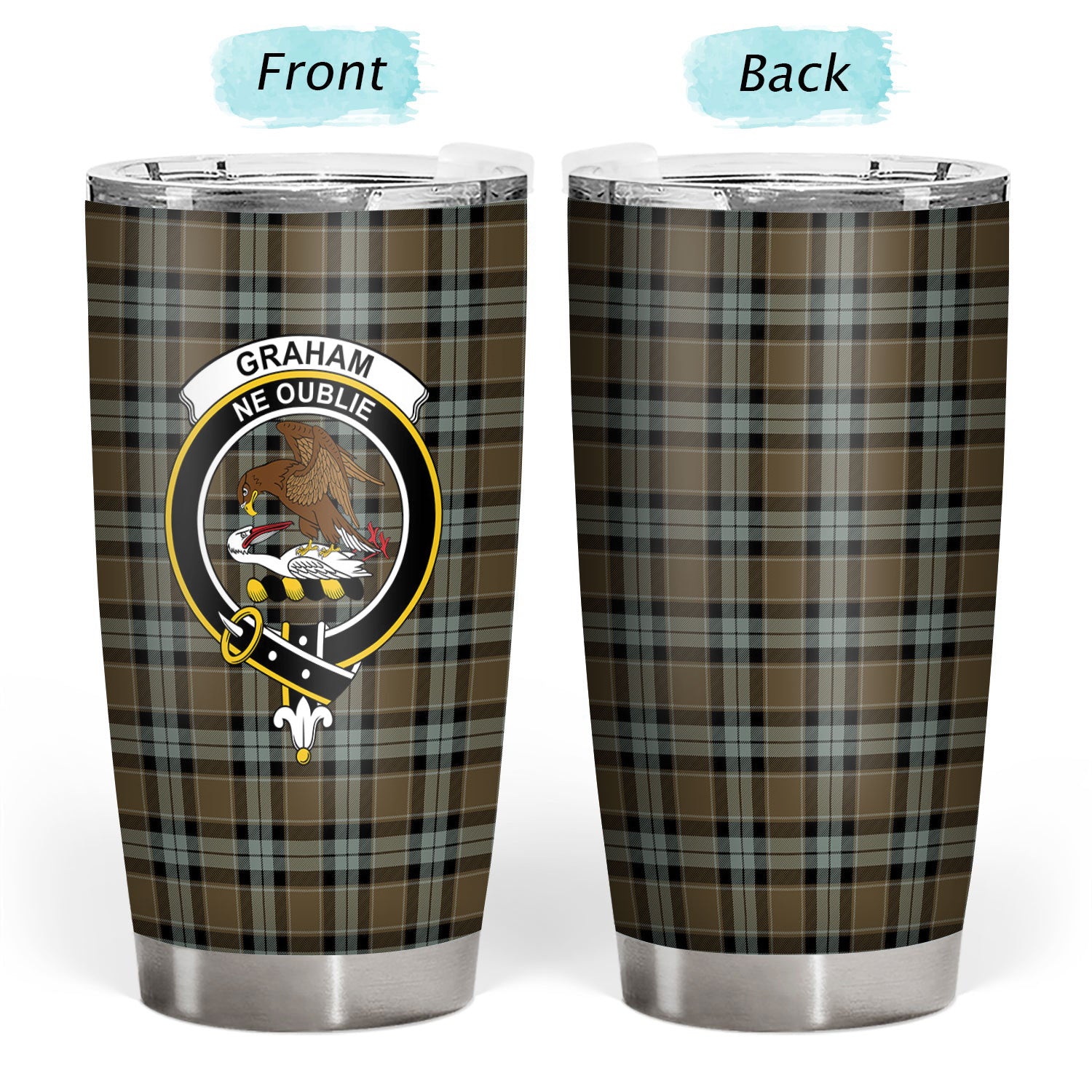 Graham of Menteith Weathered Tartan Crest Tumbler