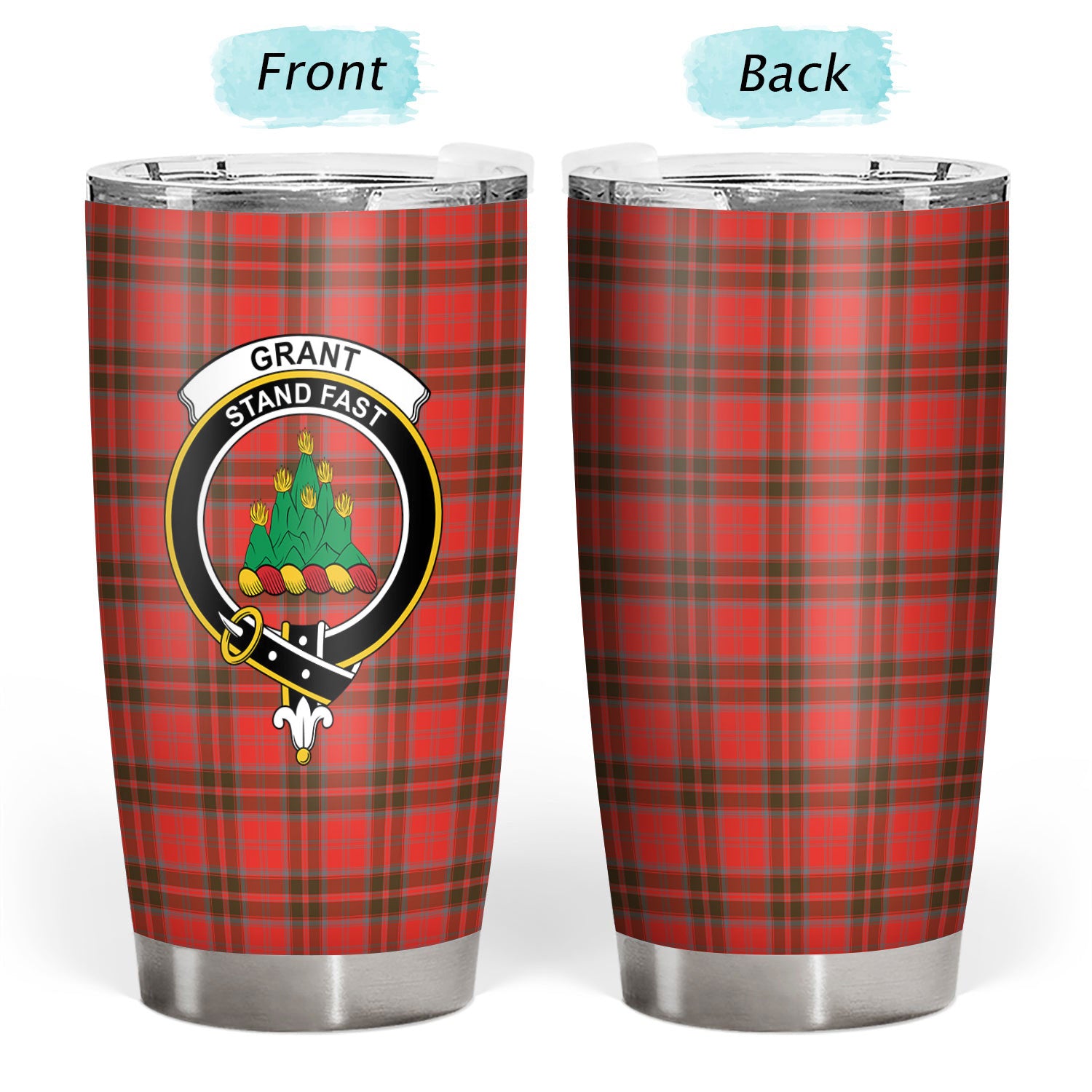 Grant Weathered Tartan Crest Tumbler