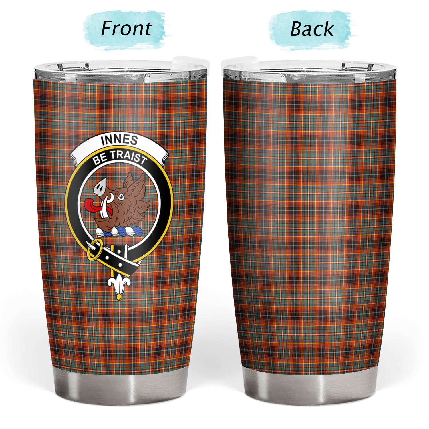 Innes Ancient Tartan Crest Tumbler