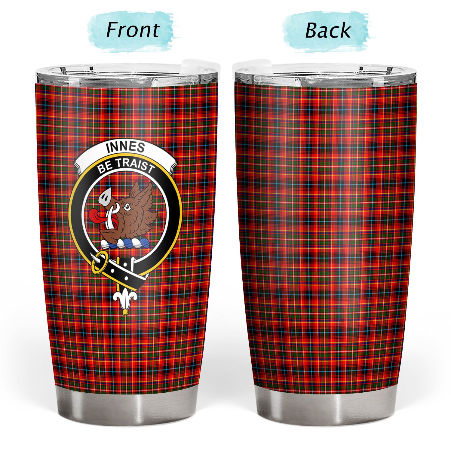 Innes Modern Tartan Crest Tumbler