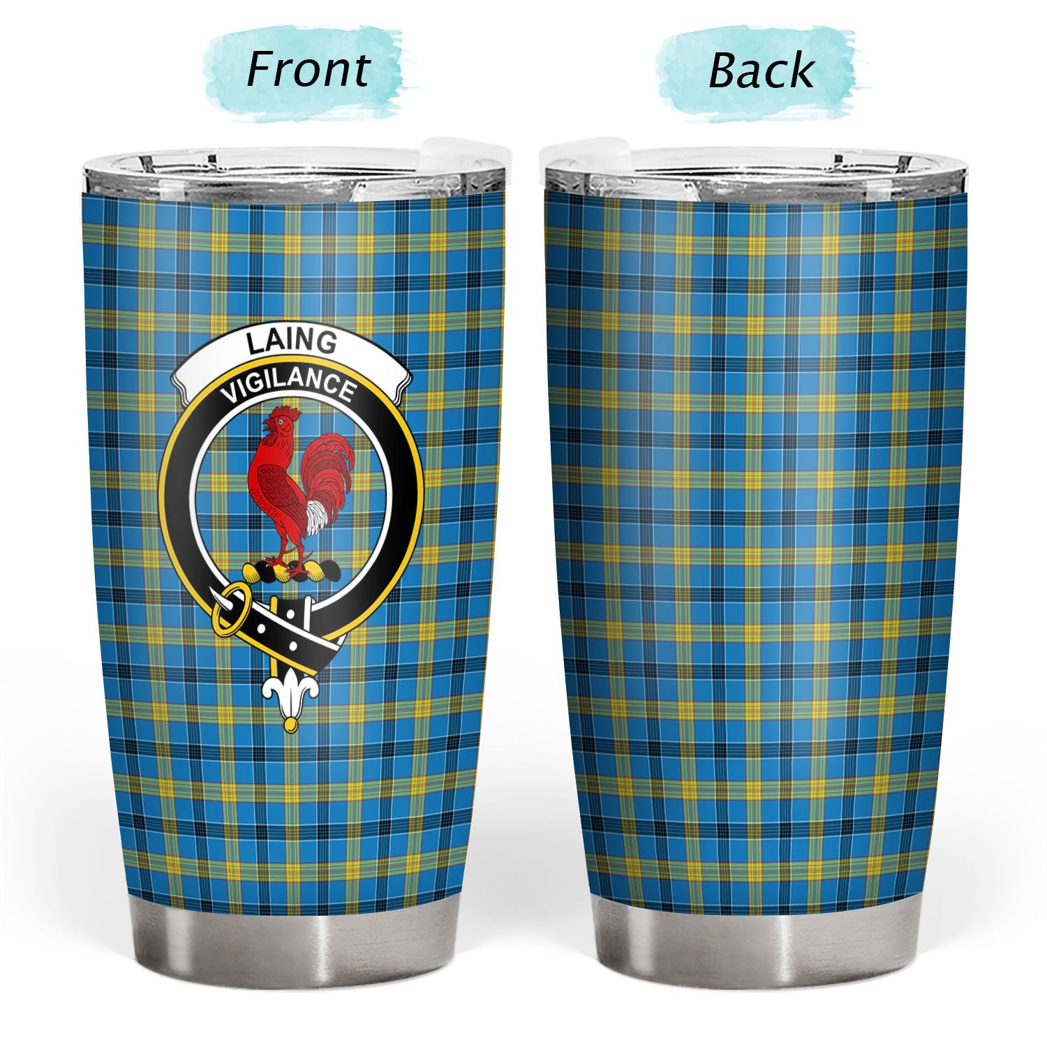 Laing Tartan Crest Tumbler