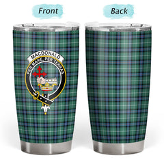 MacDonald of the Isles Hunting Ancient Tartan Crest Tumbler