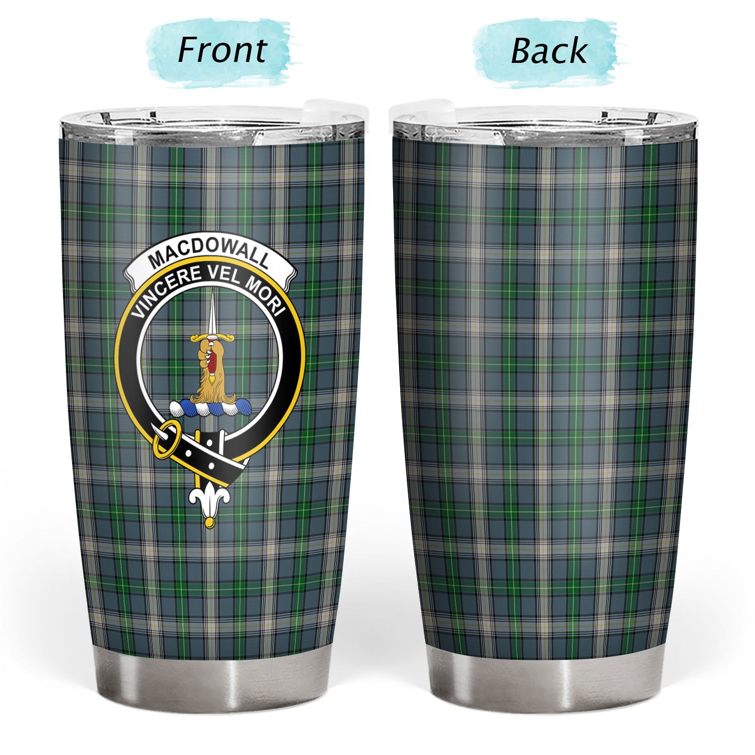 MacDowall Tartan Crest Tumbler