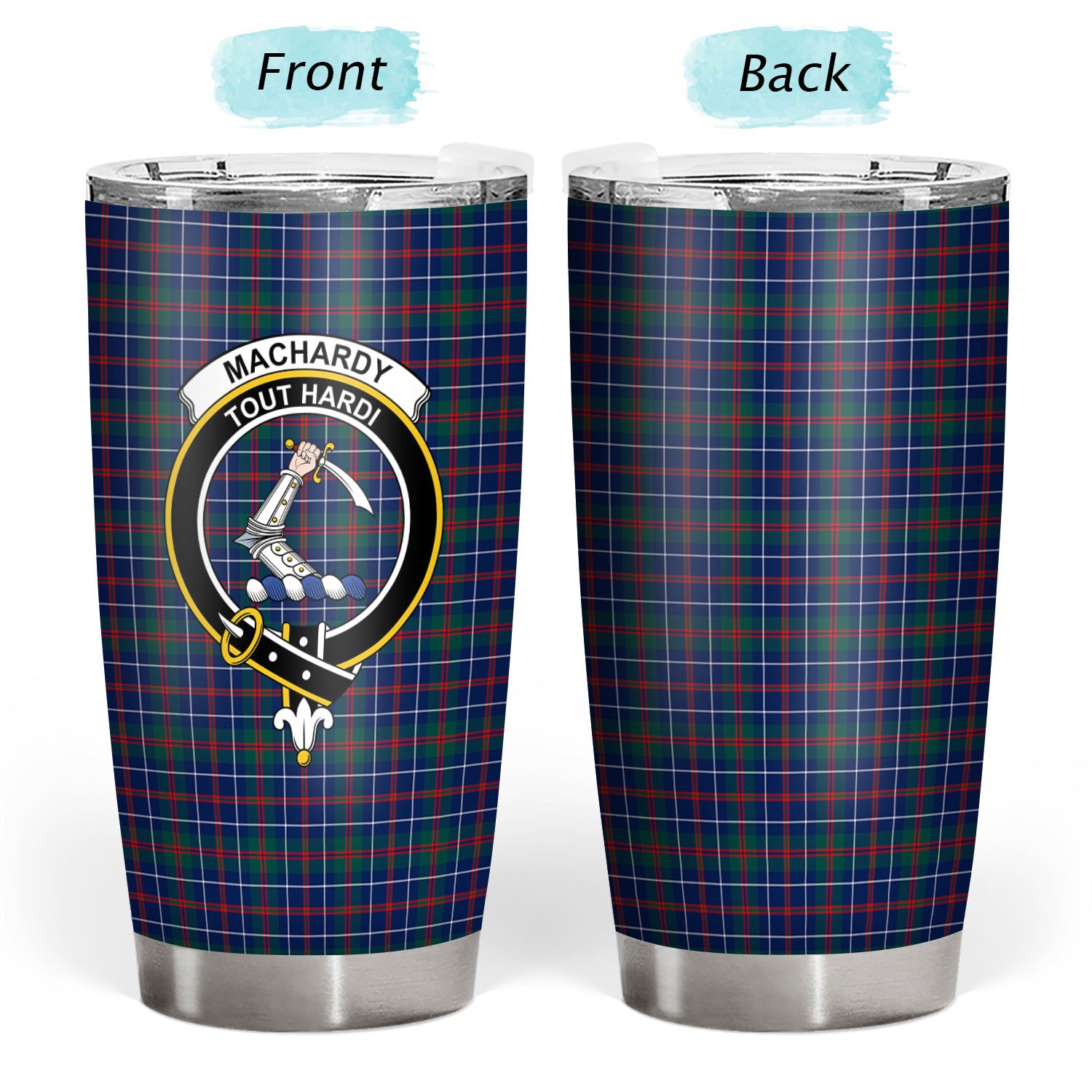 MacHardy Modern Tartan Crest Tumbler