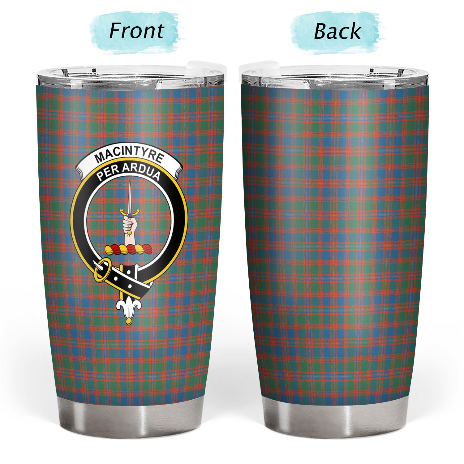 MacIntyre Ancient Tartan Crest Tumbler