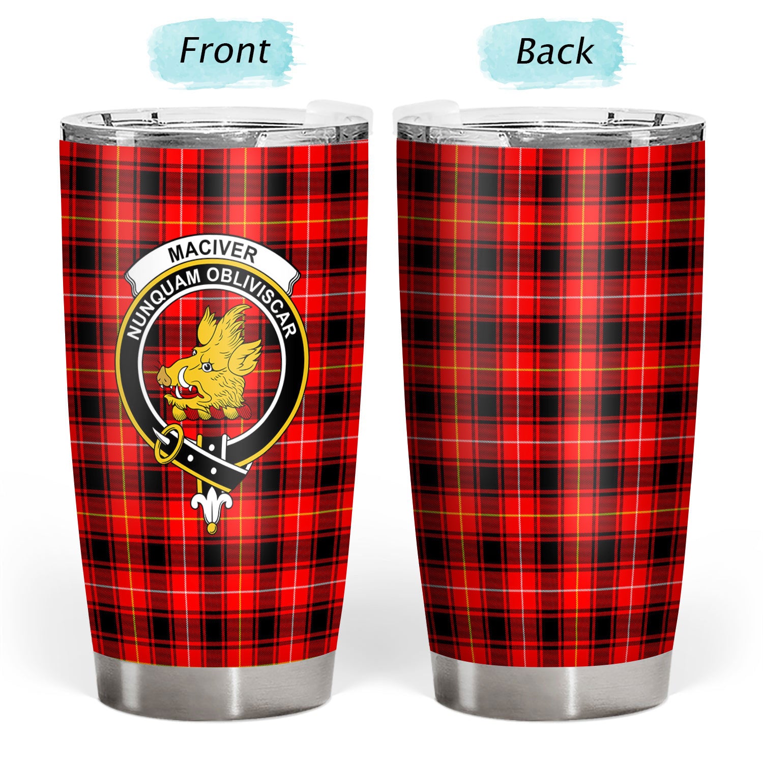 MacIver Modern Tartan Crest Tumbler