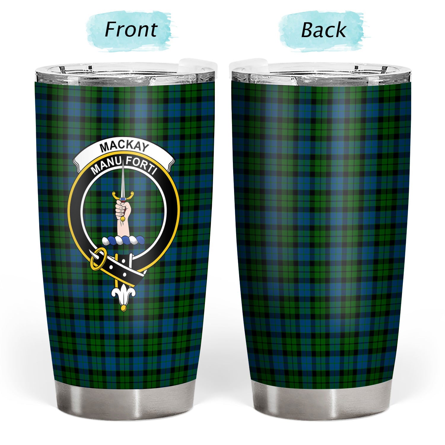 MacKay Modern Tartan Crest Tumbler