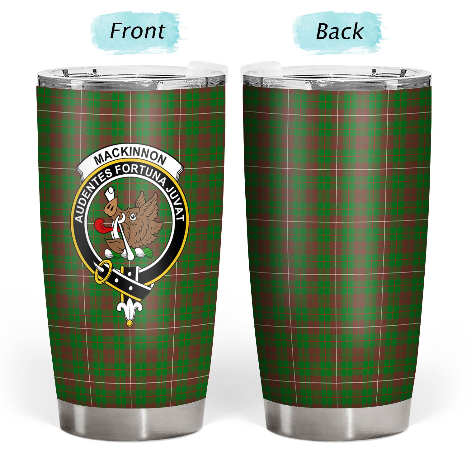 MacKinnon Hunting Modern Tartan Crest Tumbler