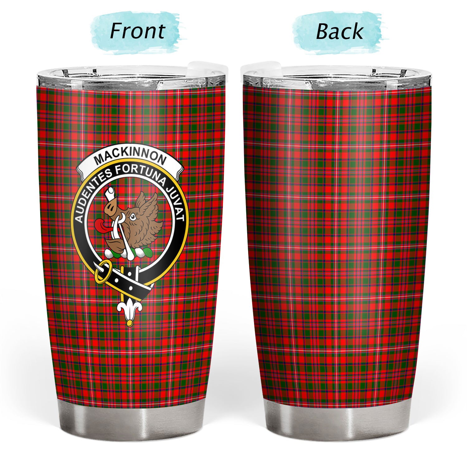 MacKinnon Modern Tartan Crest Tumbler