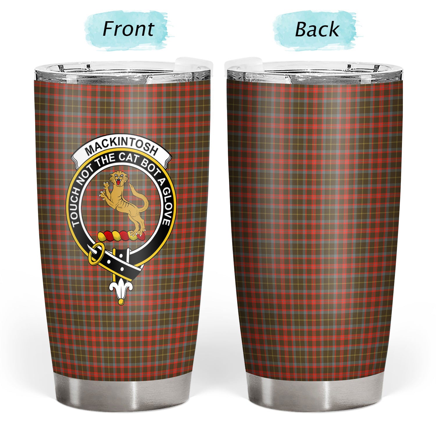 MacKintosh Hunting Weathered Tartan Crest Tumbler