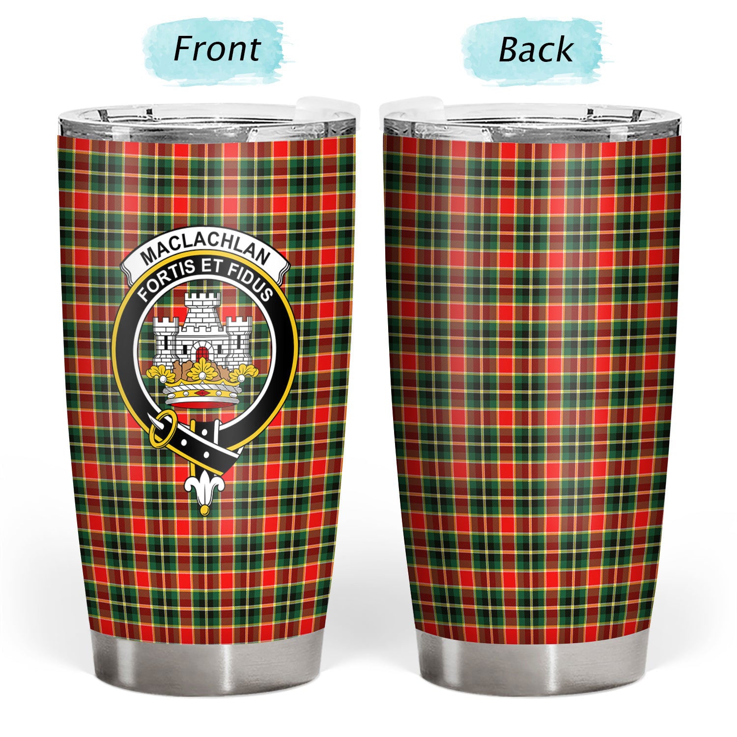 MacLachlan Hunting Modern Tartan Crest Tumbler