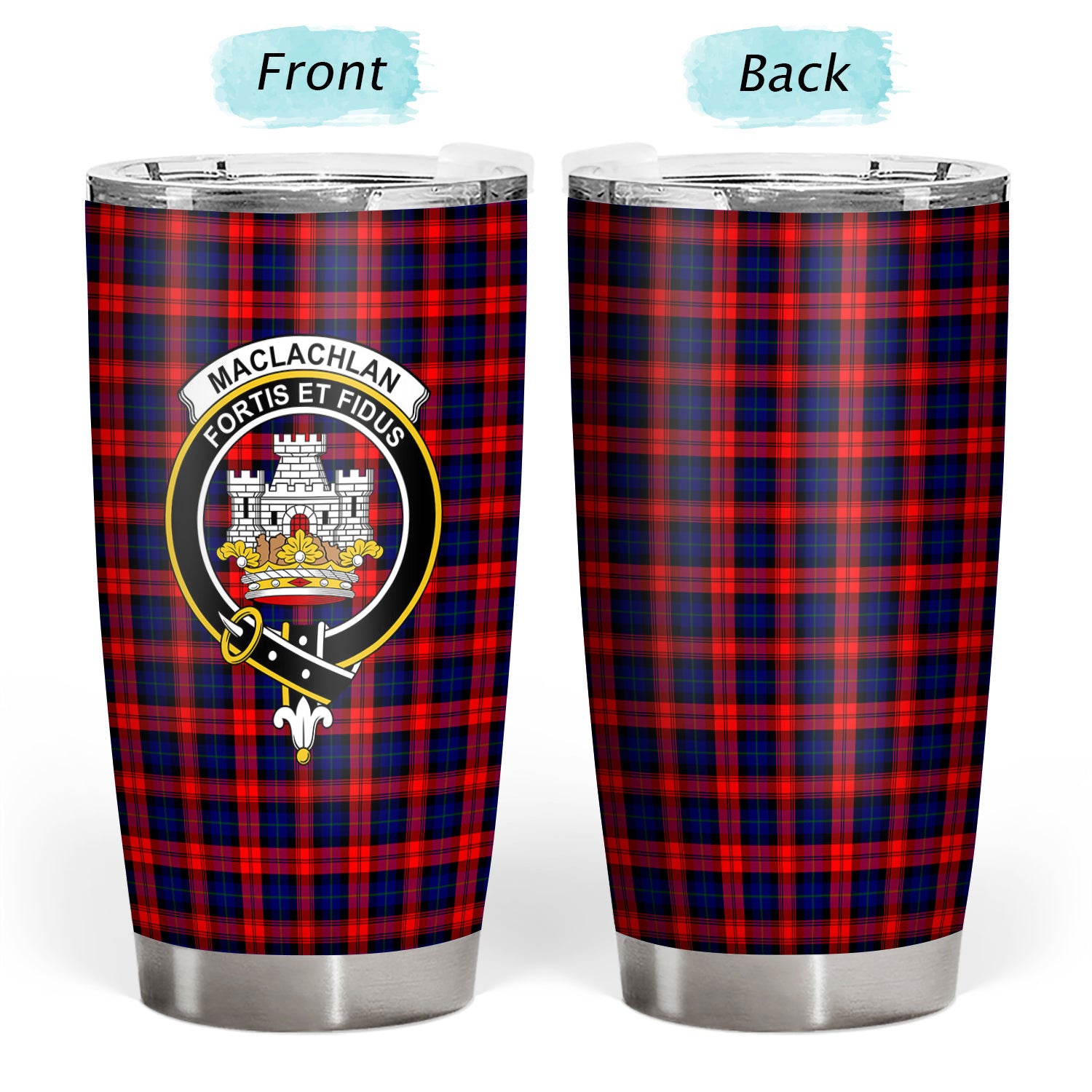 MacLachlan Modern Tartan Crest Tumbler