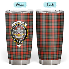 MacLachlan Weathered Tartan Crest Tumbler