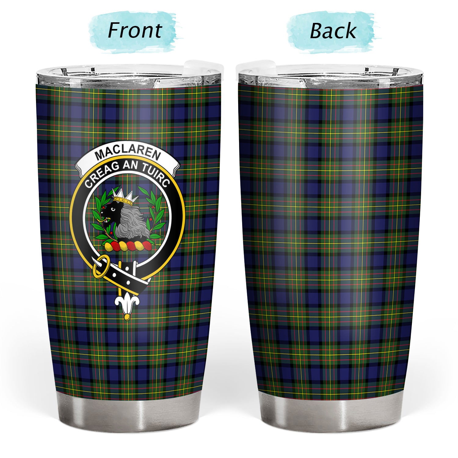 MacLaren Modern Tartan Crest Tumbler