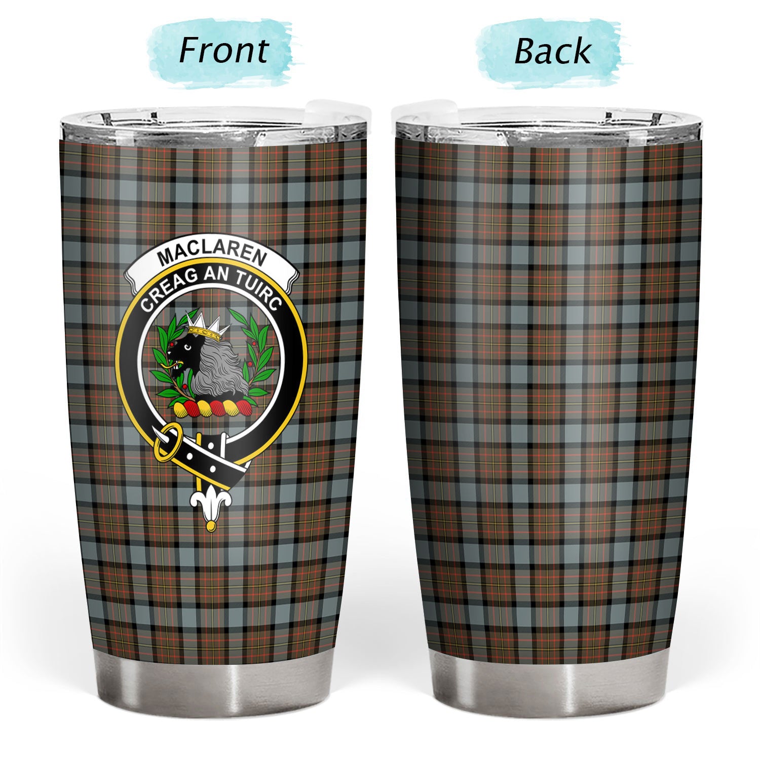 MacLaren Weathered Tartan Crest Tumbler