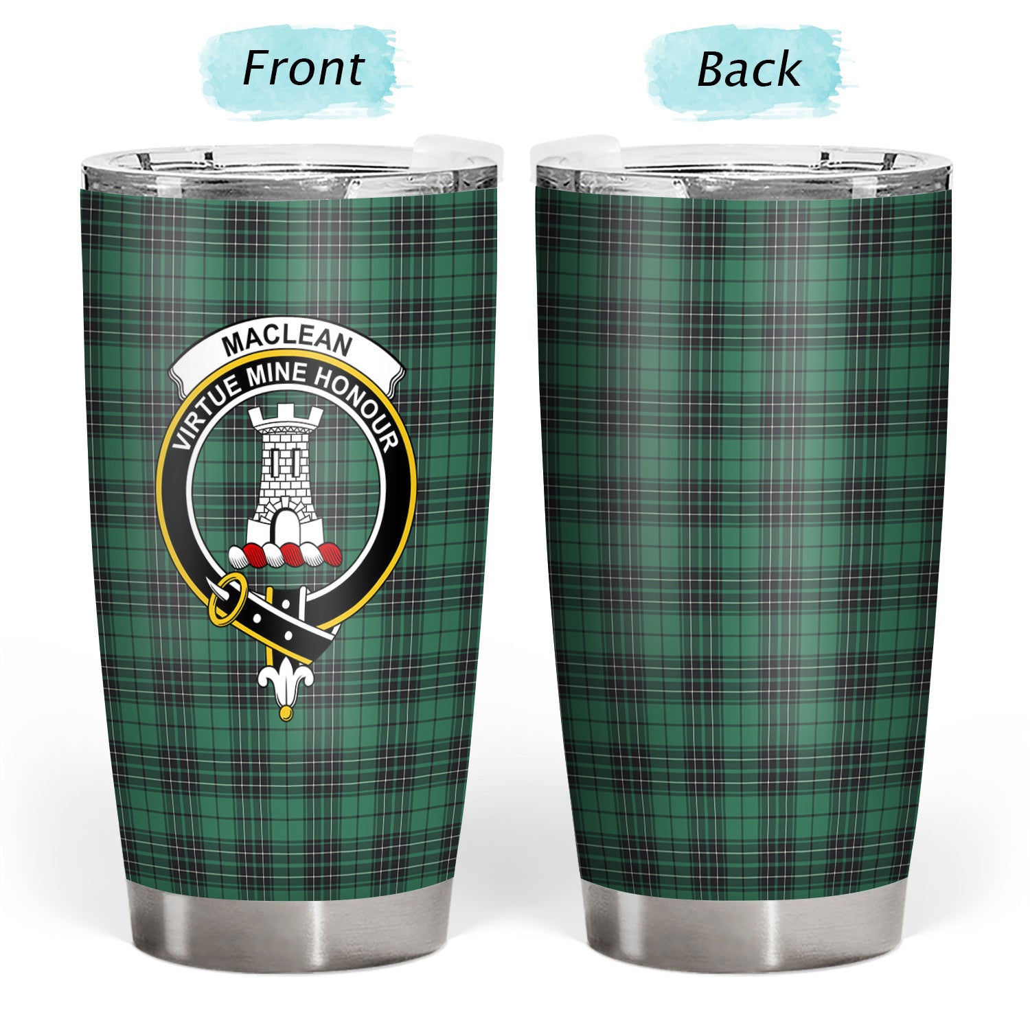 MacLean Hunting Ancient Tartan Crest Tumbler