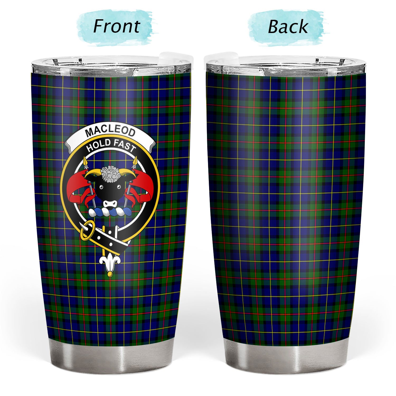 MacLeod of Harris Modern Tartan Crest Tumbler