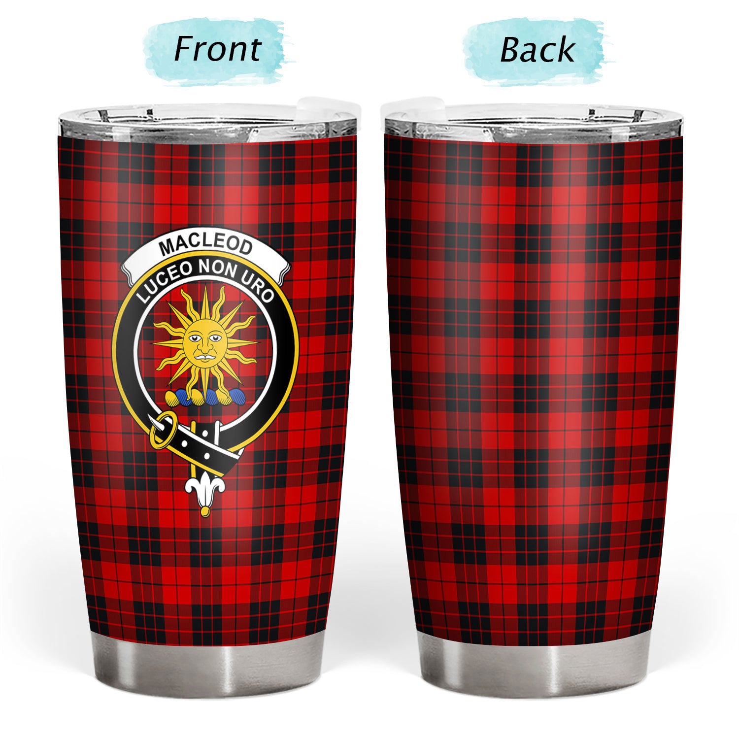 MacLeod of Raasay Tartan Crest Tumbler