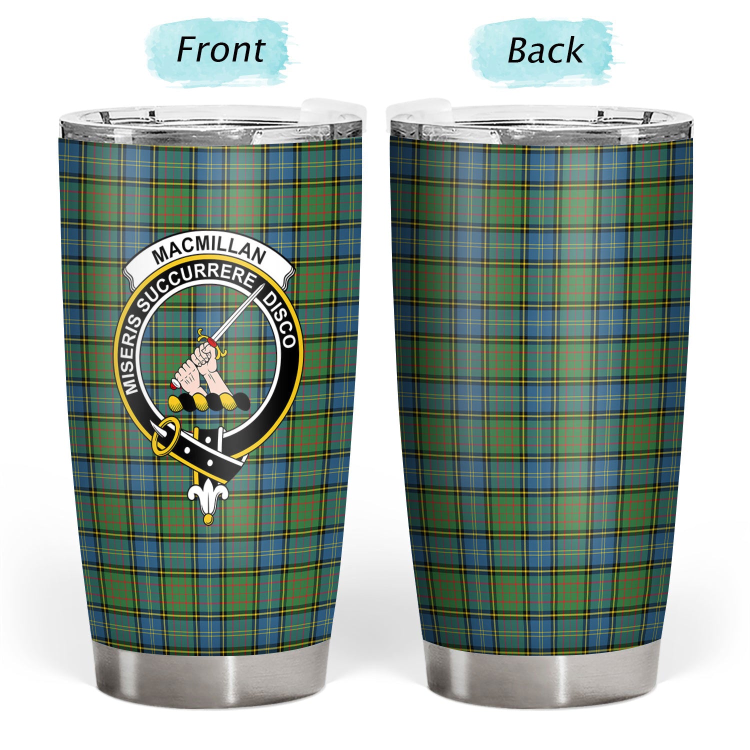 MacMillan Hunting Ancient Tartan Crest Tumbler