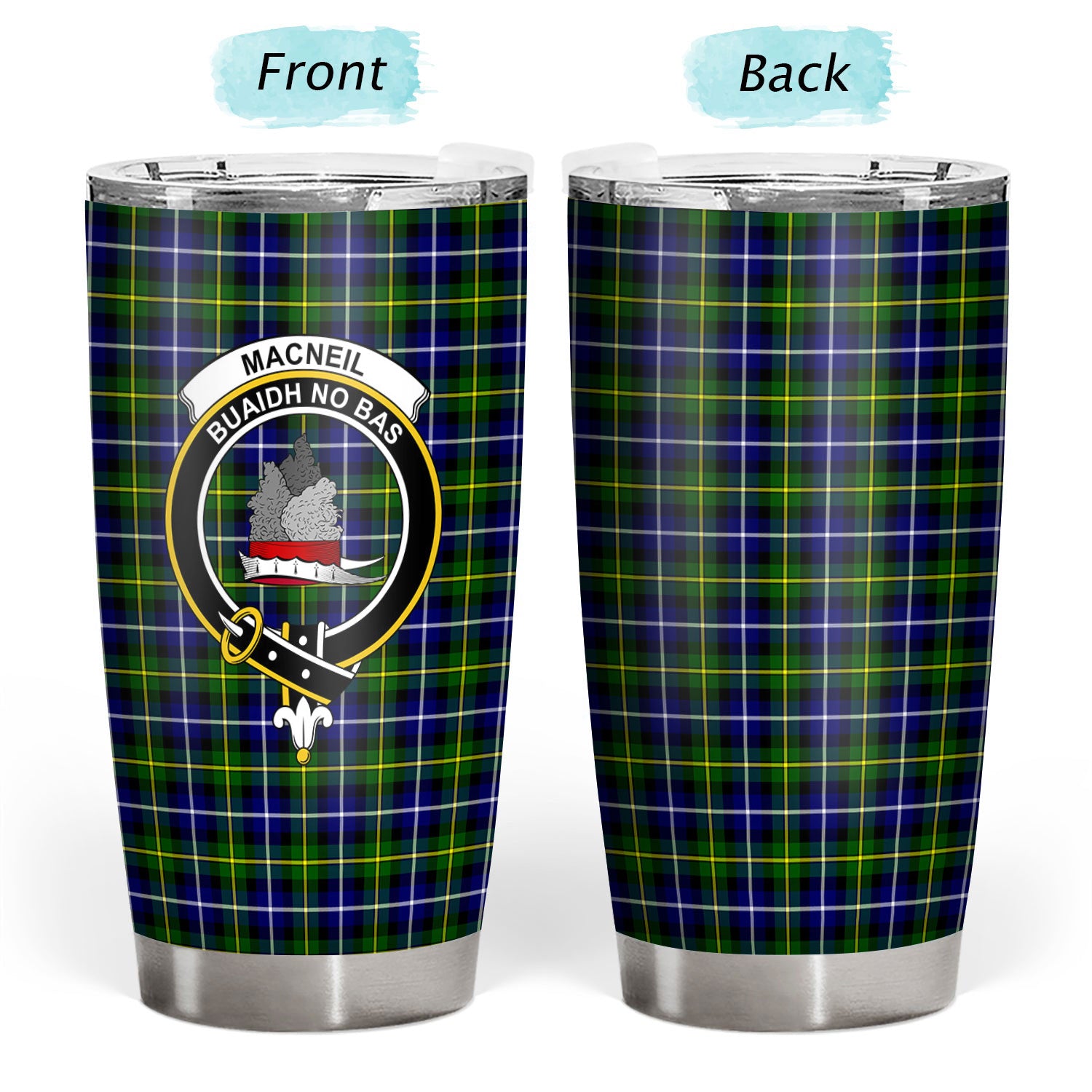 MacNeil of Barra Modern Tartan Crest Tumbler