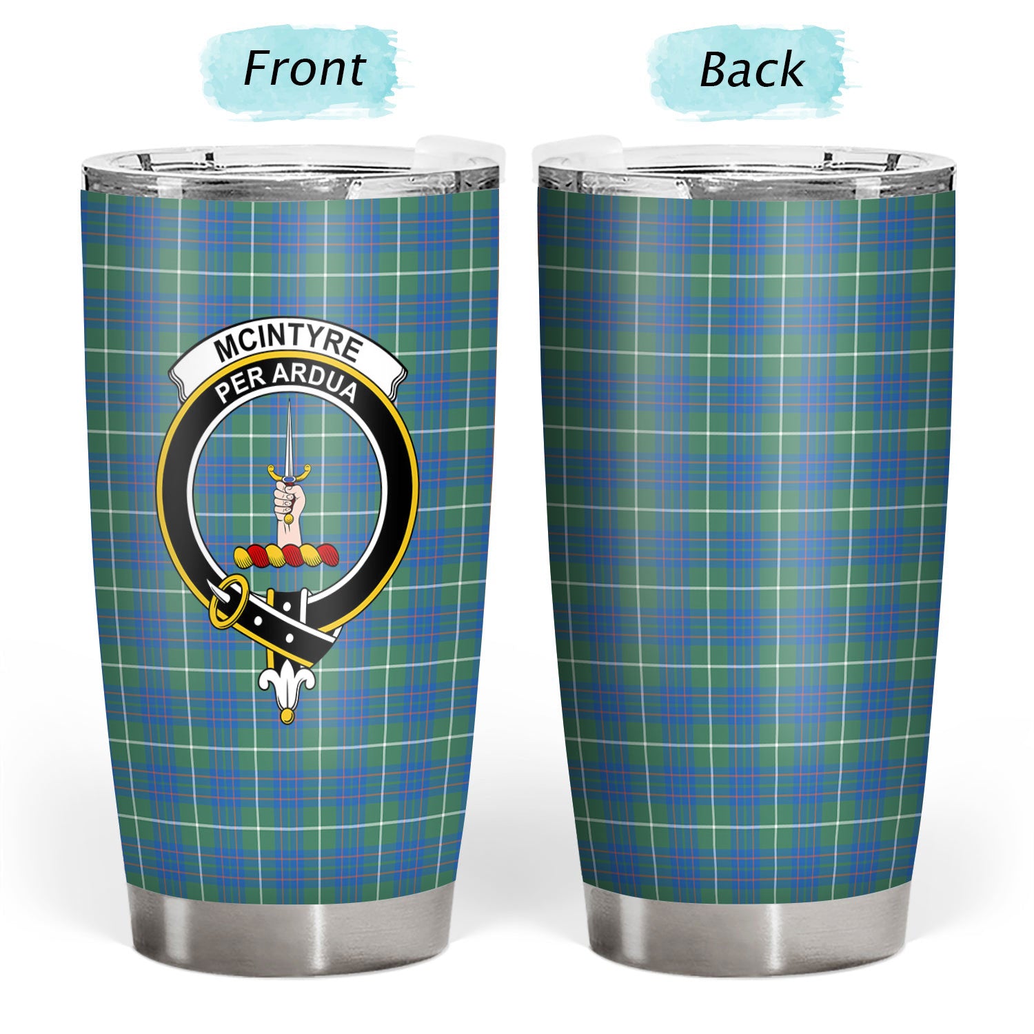 McIntyre Hunting Ancient Tartan Crest Tumbler