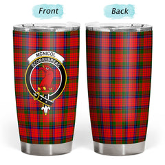 McNicol (of Scorrybreac) Tartan Crest Tumbler