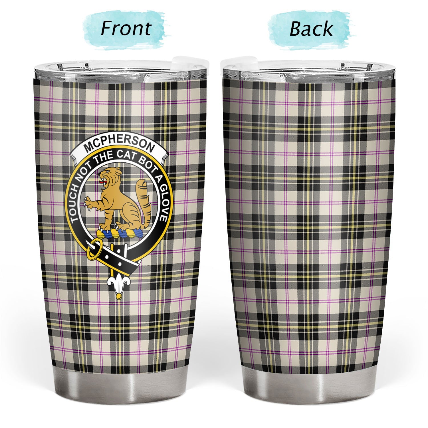 McPherson Dress Ancient Tartan Crest Tumbler