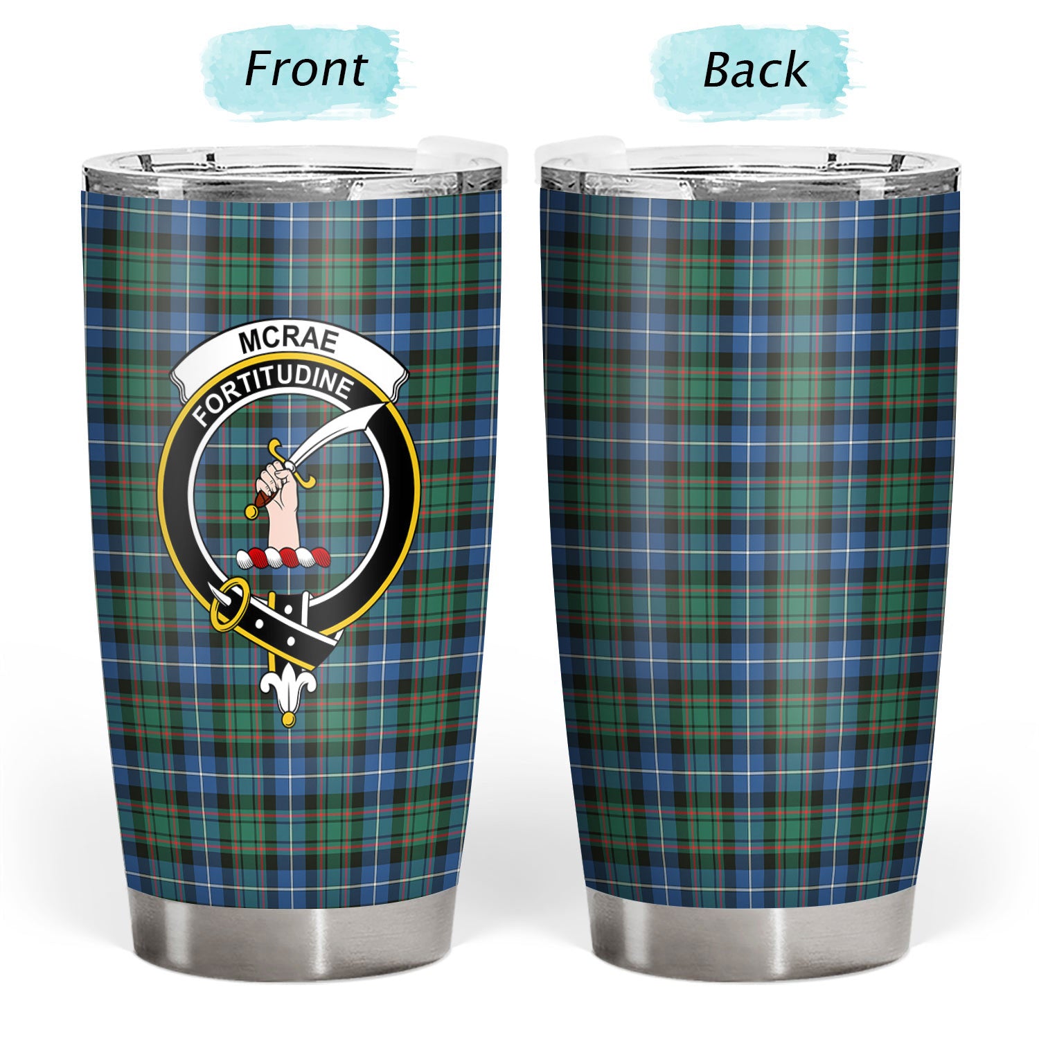 McRae Hunting Ancient Tartan Crest Tumbler