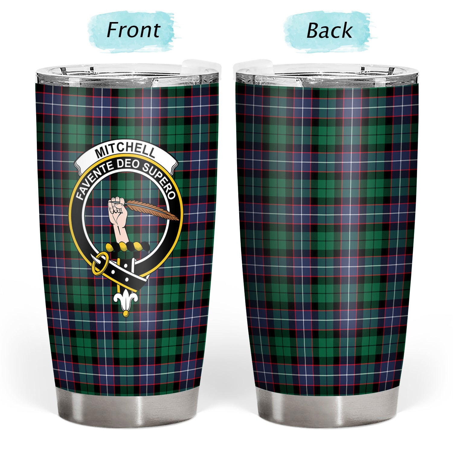 Mitchell Modern Tartan Crest Tumbler