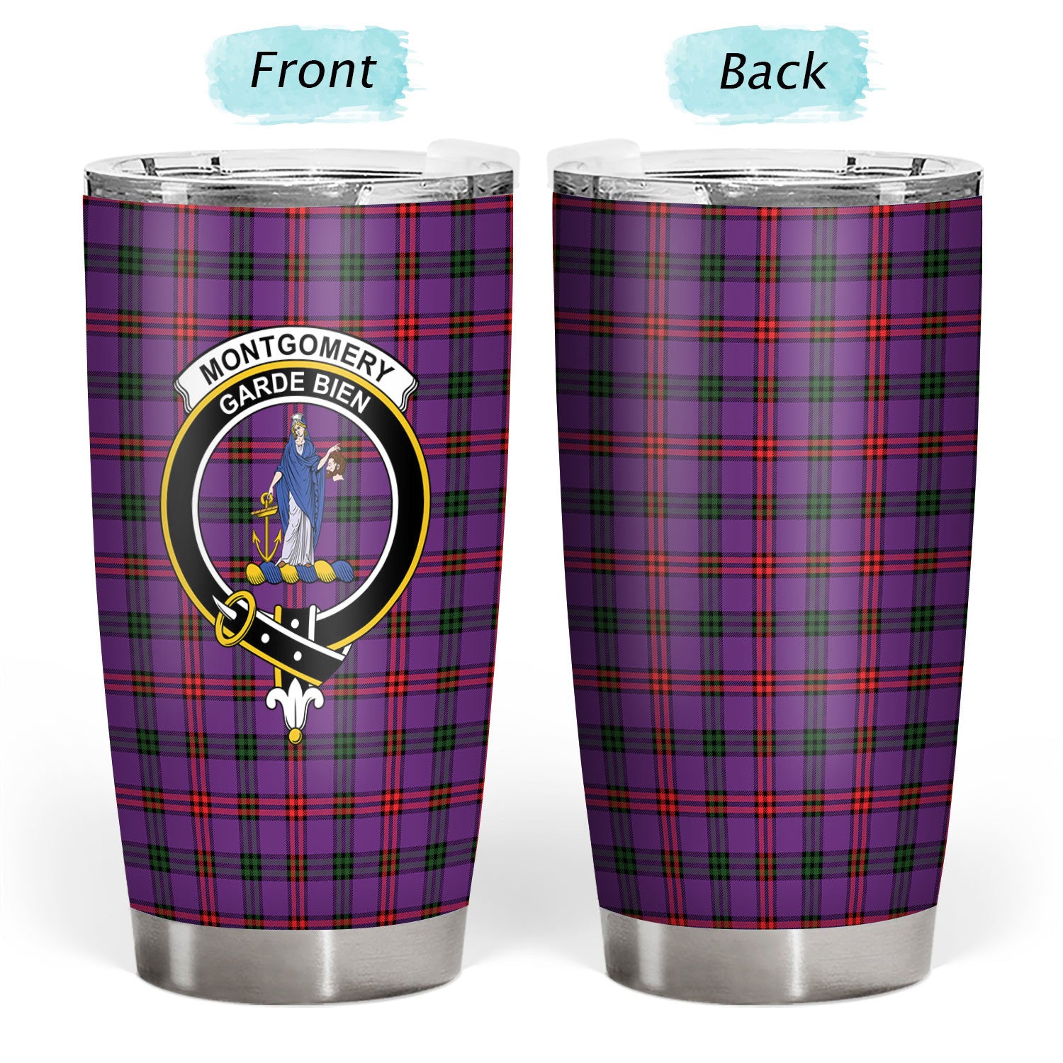 Montgomery Modern Tartan Crest Tumbler