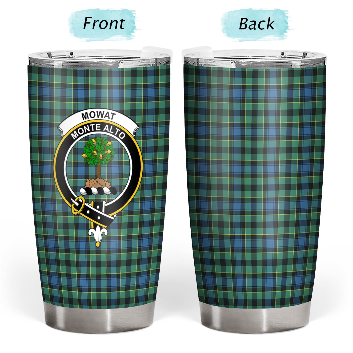 Mowat Ancient Tartan Crest Tumbler