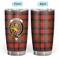 Nicolson Ancient Old Tartan Crest Tumbler