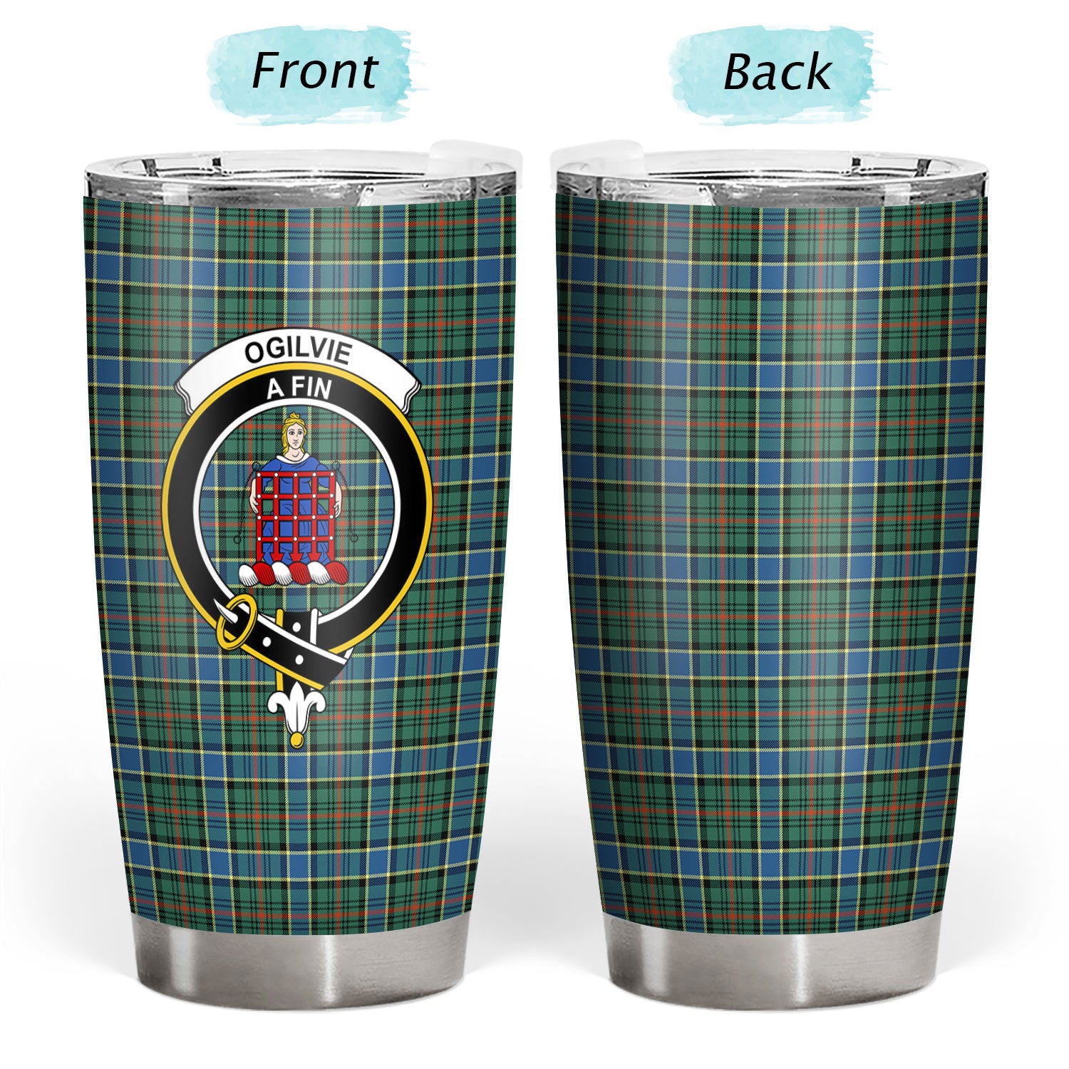 Ogilvie Hunting Ancient Tartan Crest Tumbler