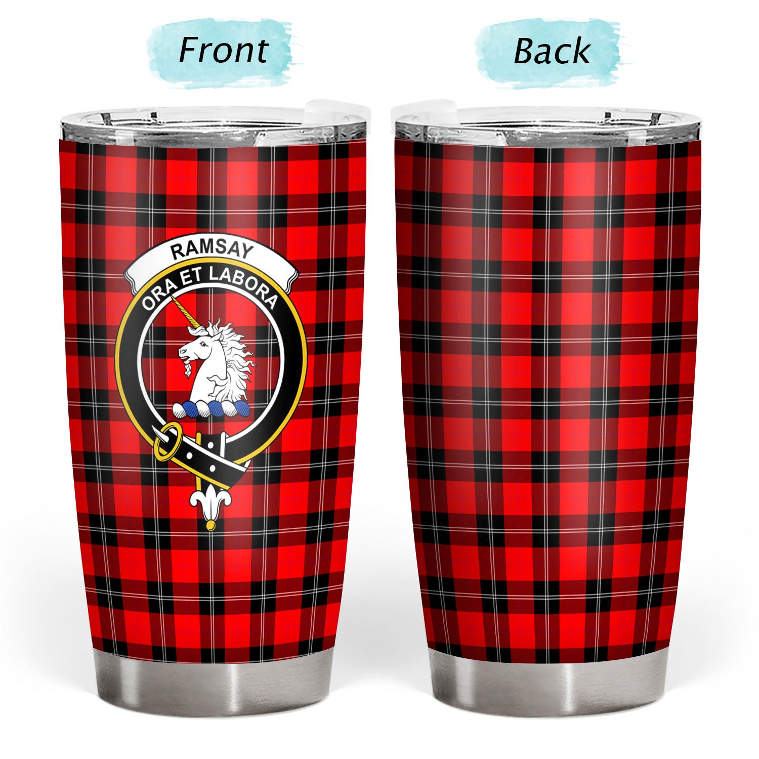 Ramsay Modern Tartan Crest Tumbler